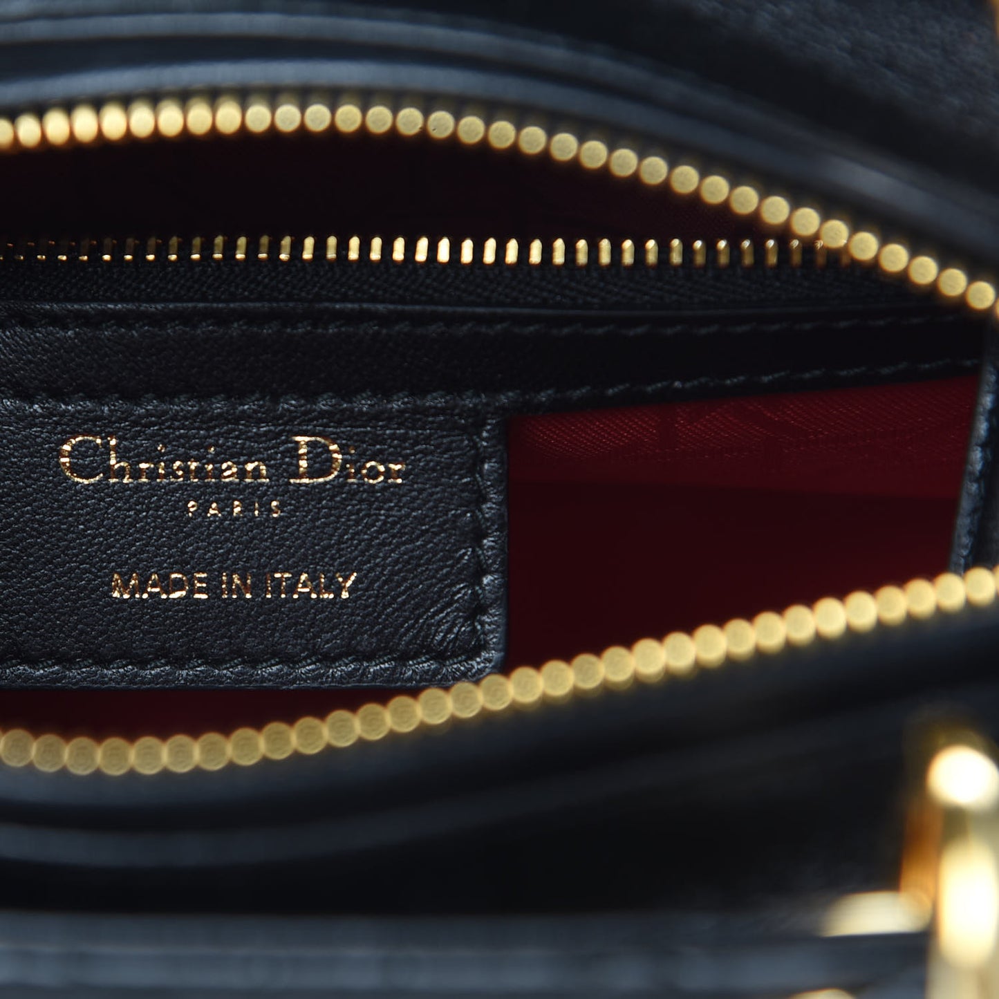 Lambskin Cannage Medium Lady Dior Black
