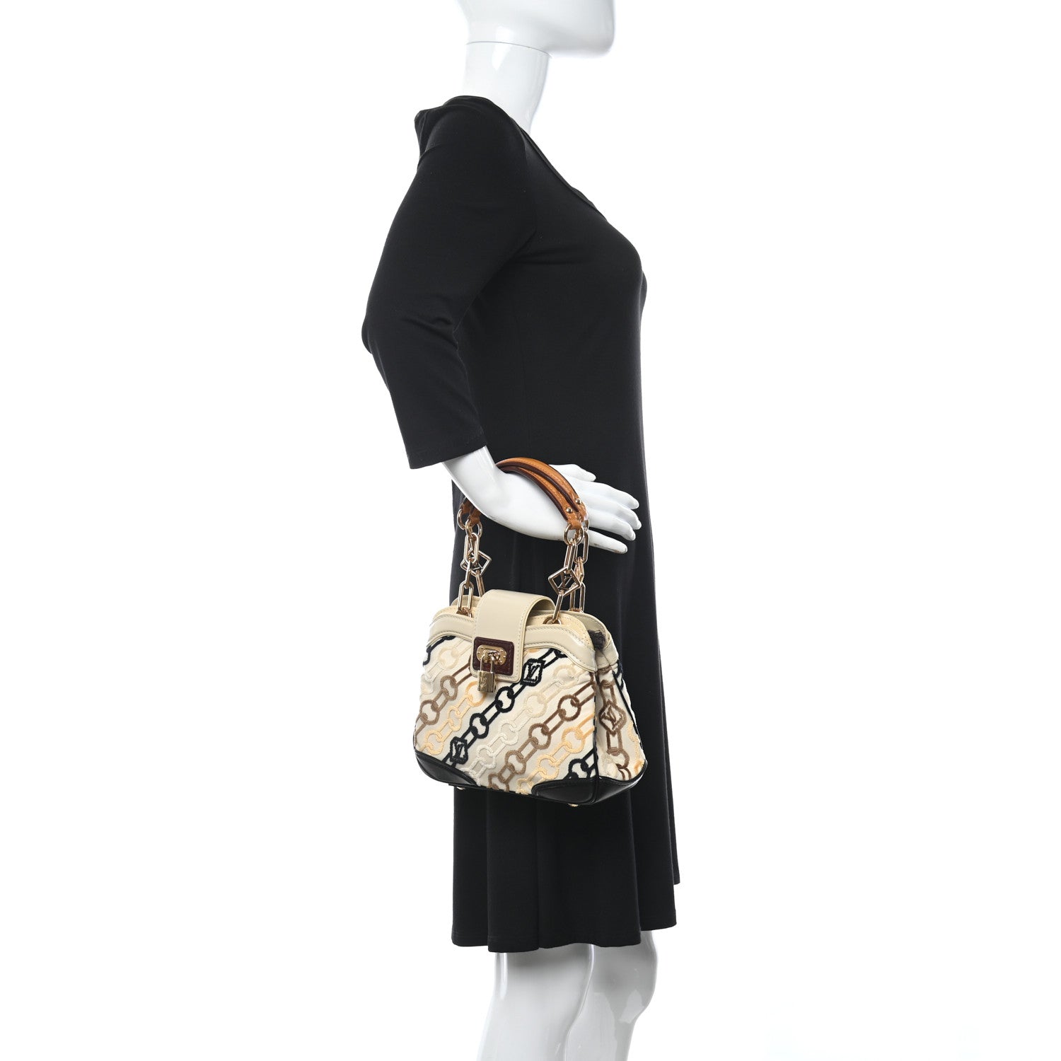Louis Vuitton Velvet Chains Mini Linda Beige 2 of 9