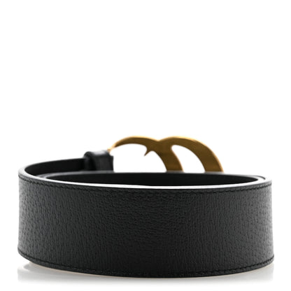 Gucci Textured Calfskin Double G 40mm Belt 75 30 Black 2 of 8