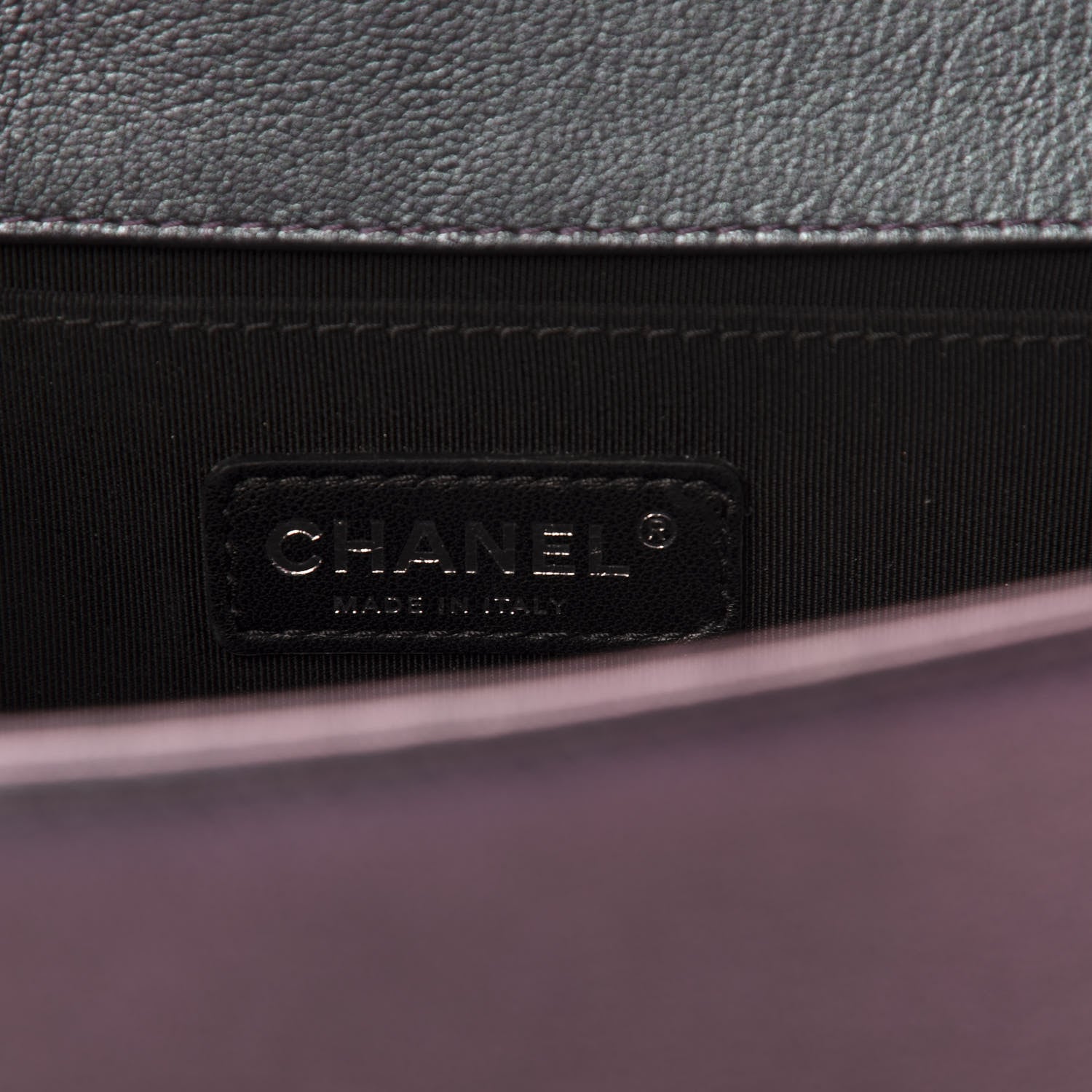 Chanel Iridescent Goatskin Quilted Medium Boy Flap Purple 8 of 10