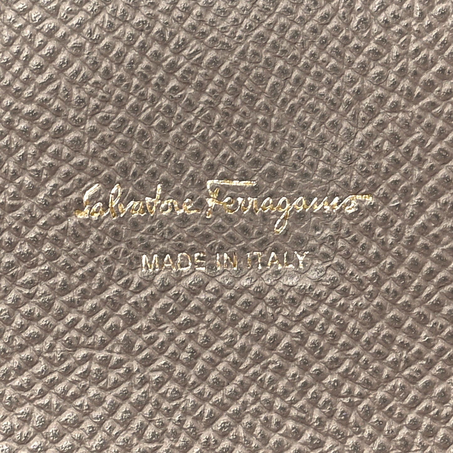 Hammered Calfskin Gancini Wallet Caraway Seed