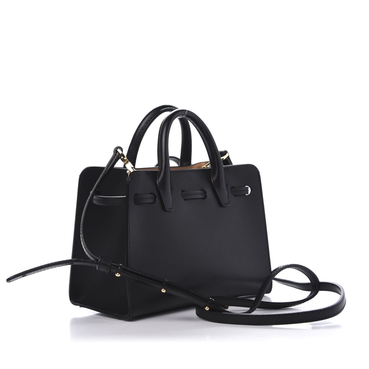 Mansur Gavriel Calfskin Mini Mini Sun Bag Black Rosa 3 of 8
