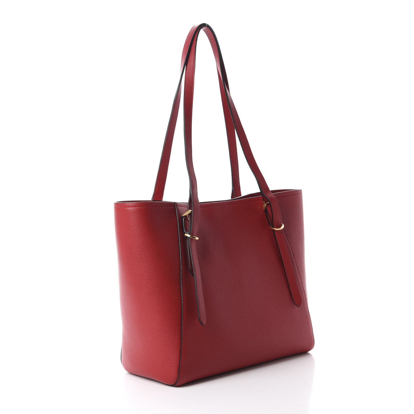 Vitello Daino Shopping Tote Rosso