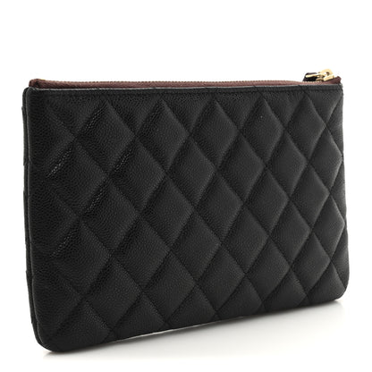 Chanel Caviar Quilted Small Zipped Pouch Black 3 of 7