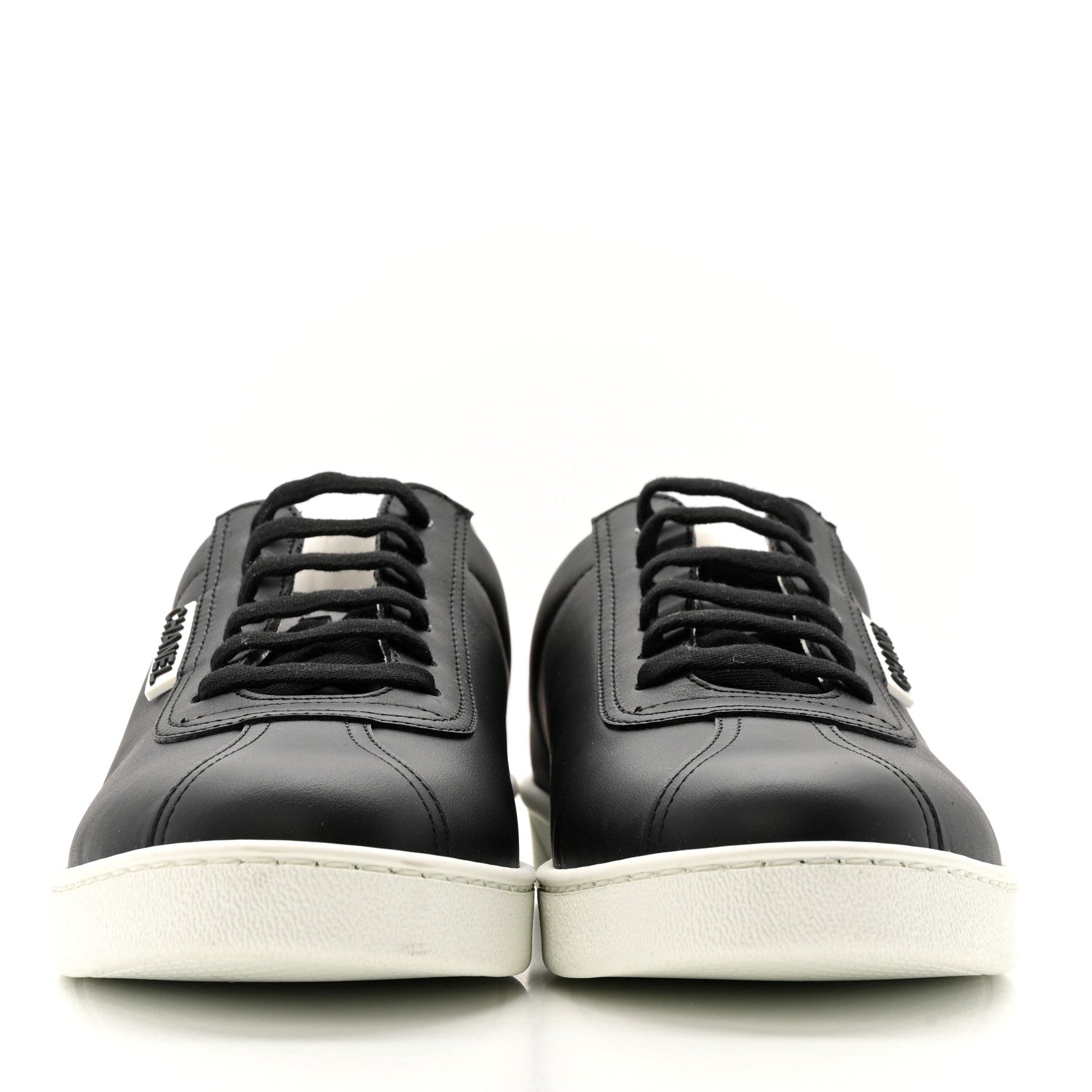 Chanel Calfskin CC Uniform Womens Sneakers 40 Black 3 of 12