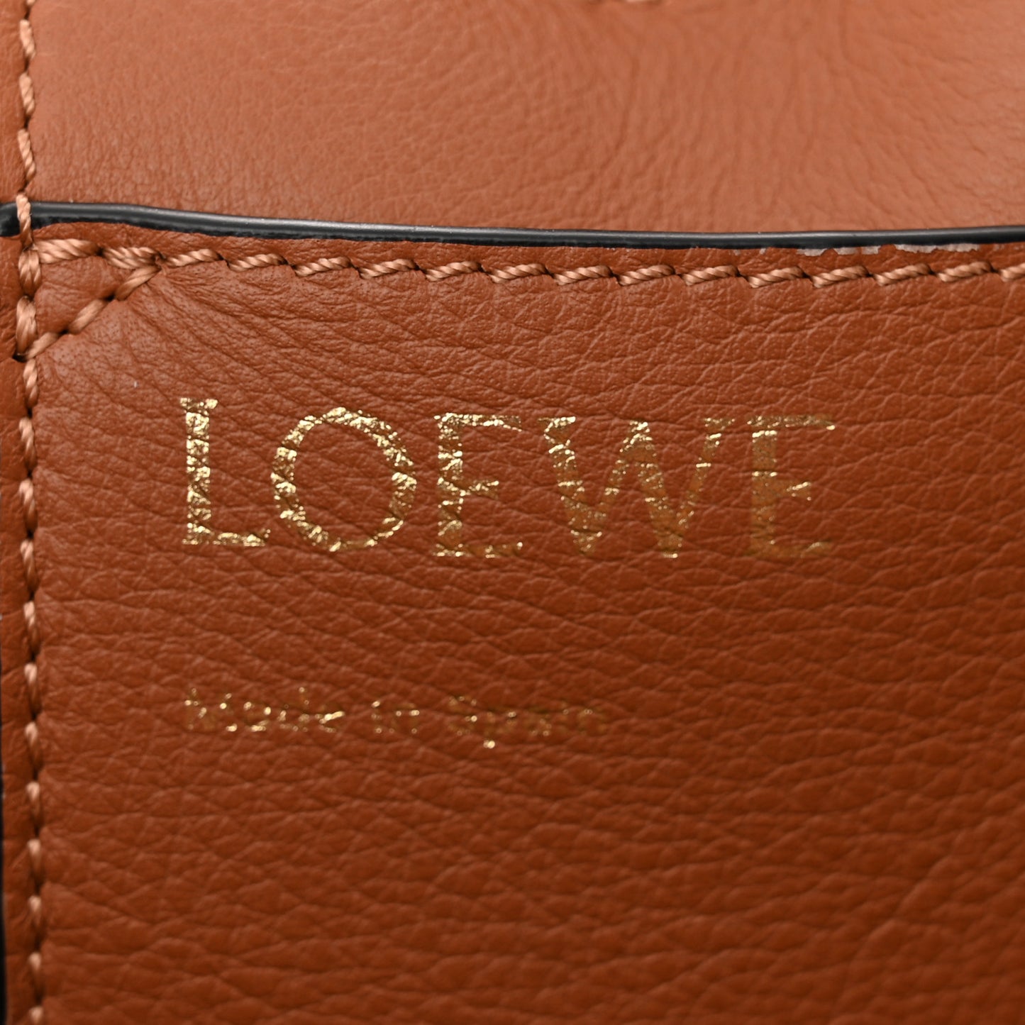 Smooth Calfskin Small Anagram Tote Tan