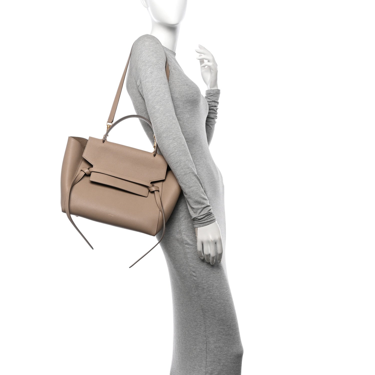 Celine Grained Calfskin Mini Belt Bag Light Taupe 2 of 13