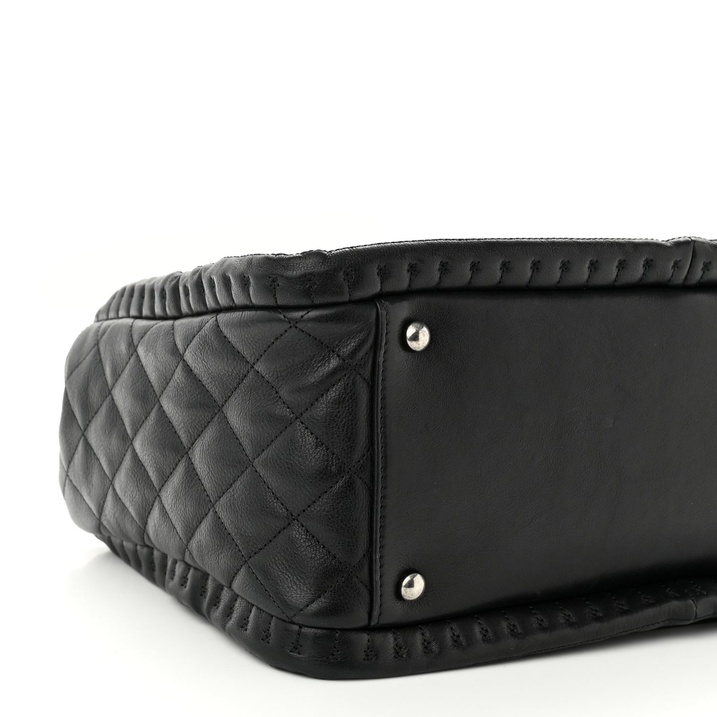 Calfskin Quilted Istanbul Small Tote Black