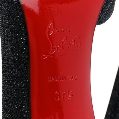 Christian Louboutin Glitter Luminor Iriza 100 Pumps 37.5 Navy 7 of 7