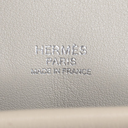 Hermes Veau Swift Perforated Mini Sac Berline Craie Gris Perle 15 of 19
