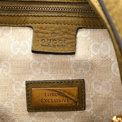 Gucci Nubuck Large Soft Stirrup Shoulder Bag Green 7 of 13