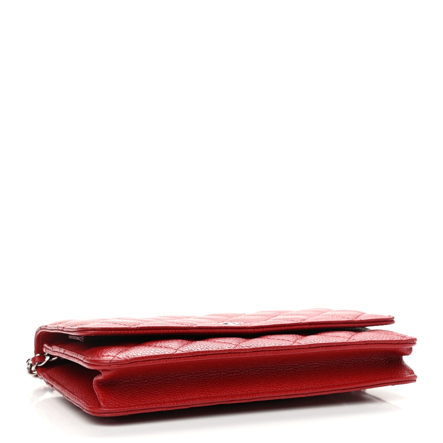 Chanel Caviar Quilted Wallet on Chain WOC Red 4 of 12