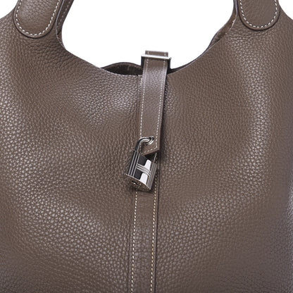 Hermes Taurillon Clemence Picotin Lock 22 MM Etoupe 11 of 11