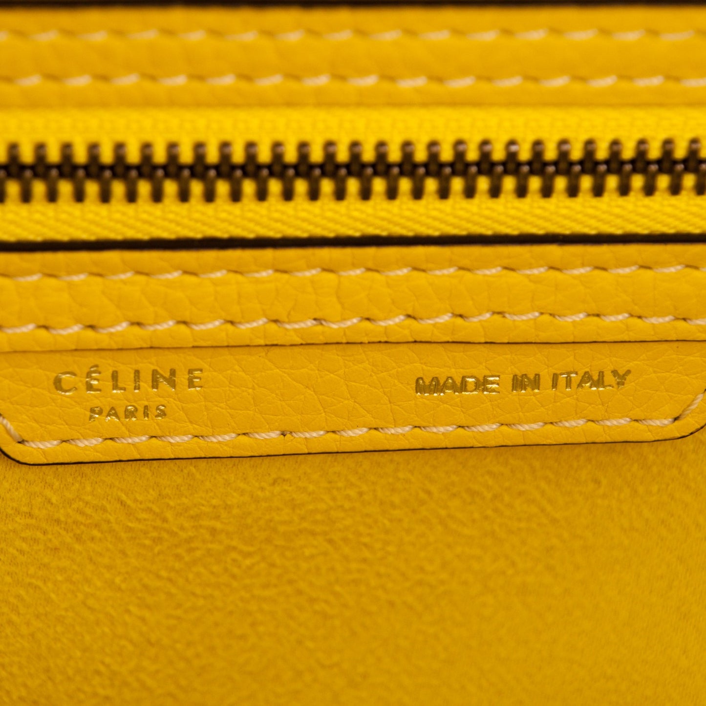 Drummed Calfskin Mini Luggage Citron