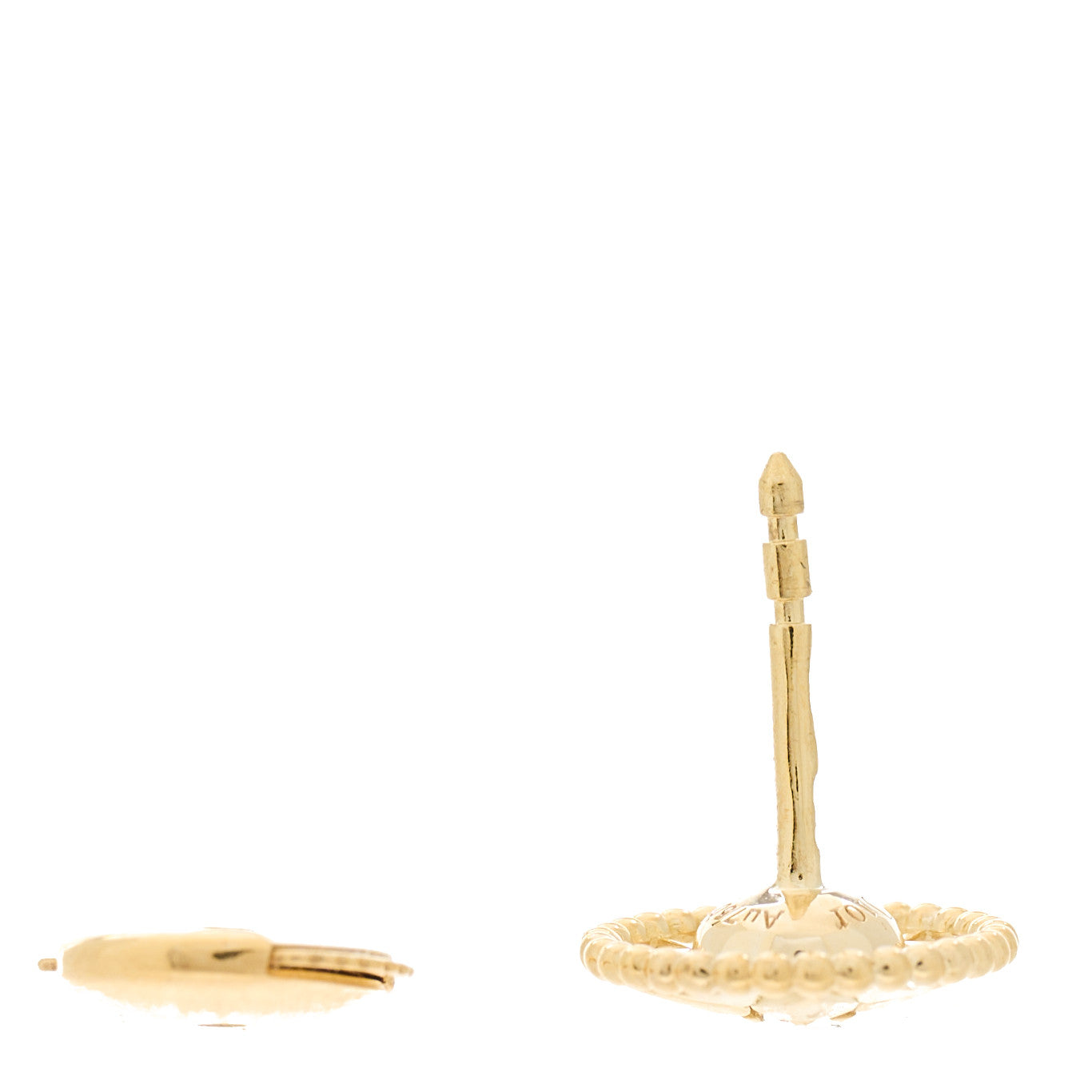 18K Yellow Gold Diamond Small Rose Des Vents Single Earring