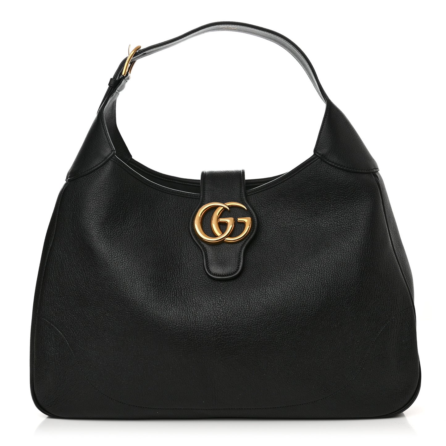 Goatskin Large Aphrodite Shoulder Bag Black