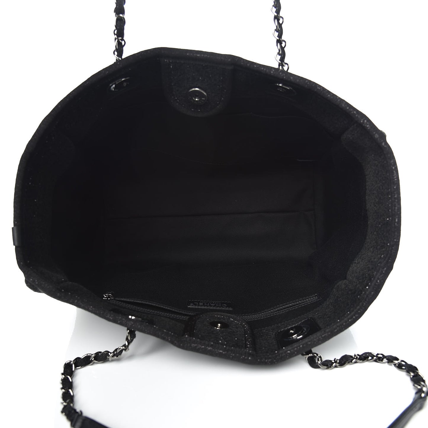 Lurex Boucle Small Deauville Tote Black