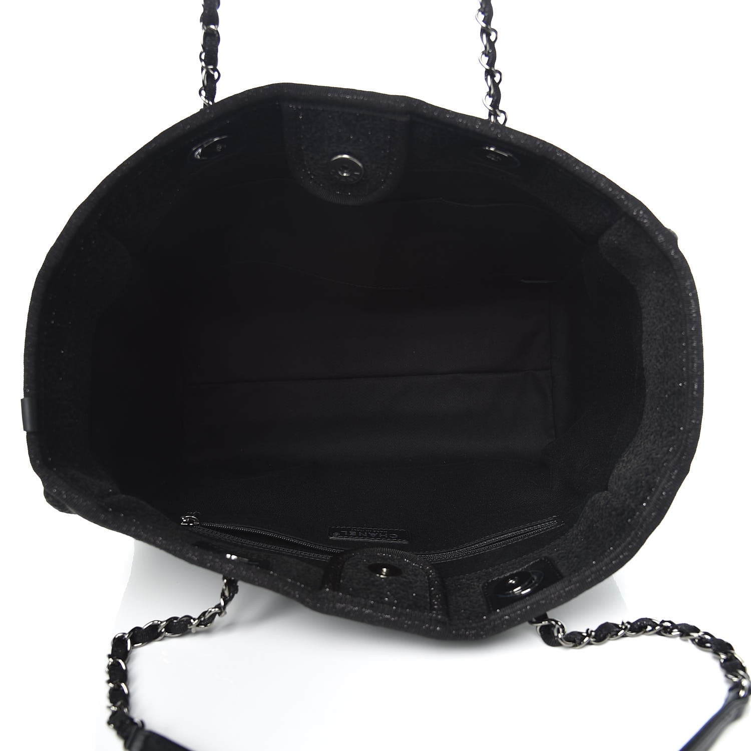 Chanel Lurex Boucle Small Deauville Tote Black 5 of 10