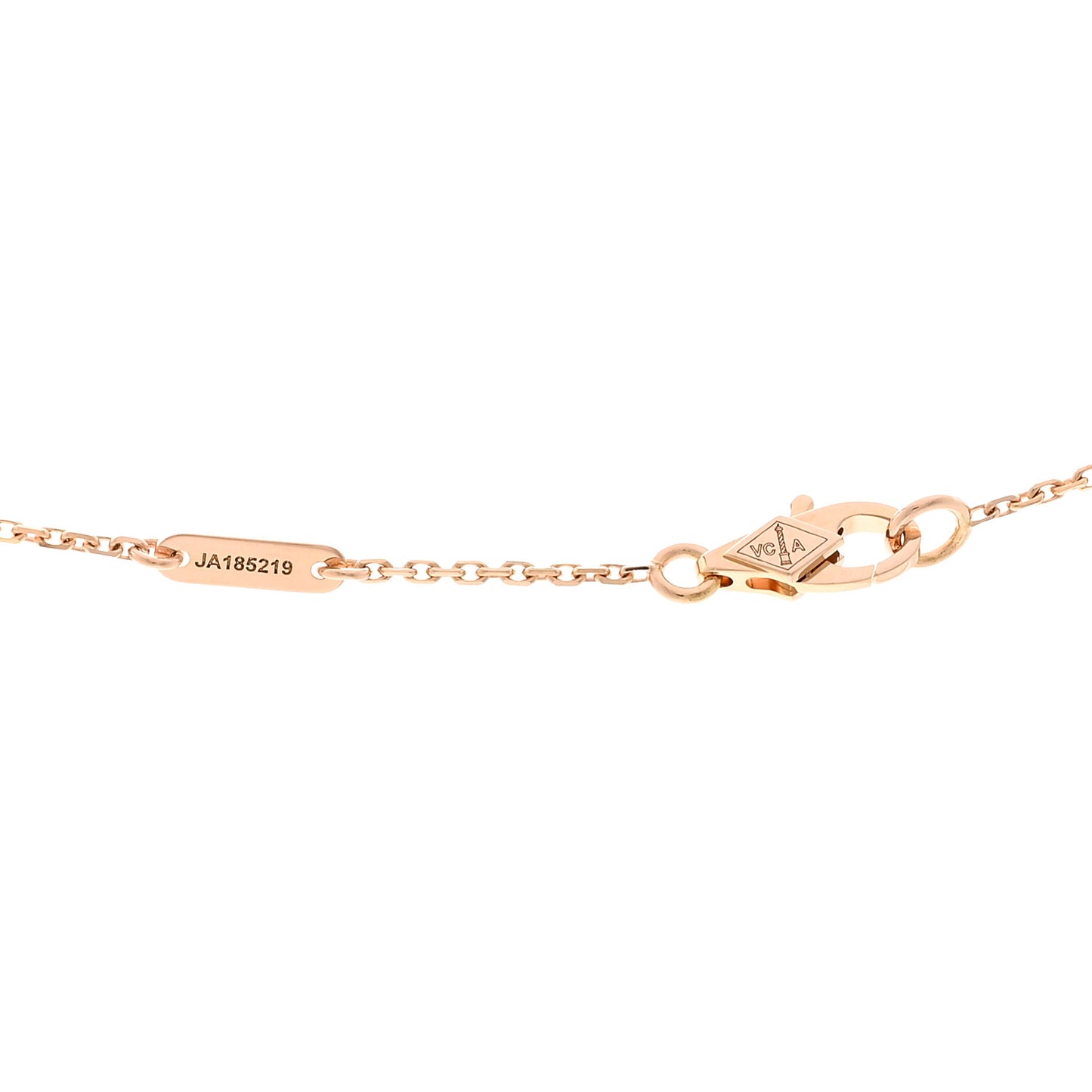 18K Rose Gold Carnelian Sweet Alhambra Pendant Necklace