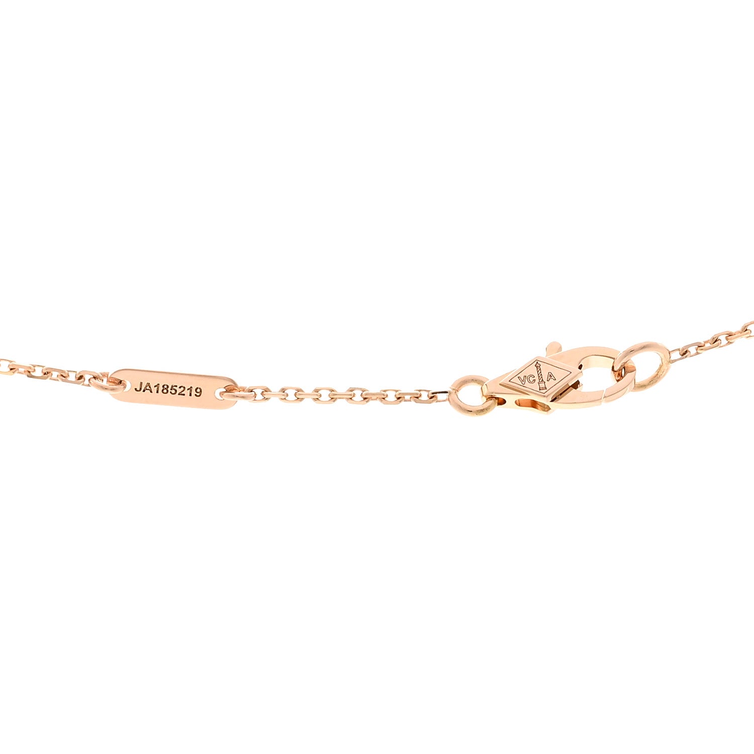 Van Cleef & Arpels 18K Rose Gold Carnelian Sweet Alhambra Pendant Necklace 4 of 6