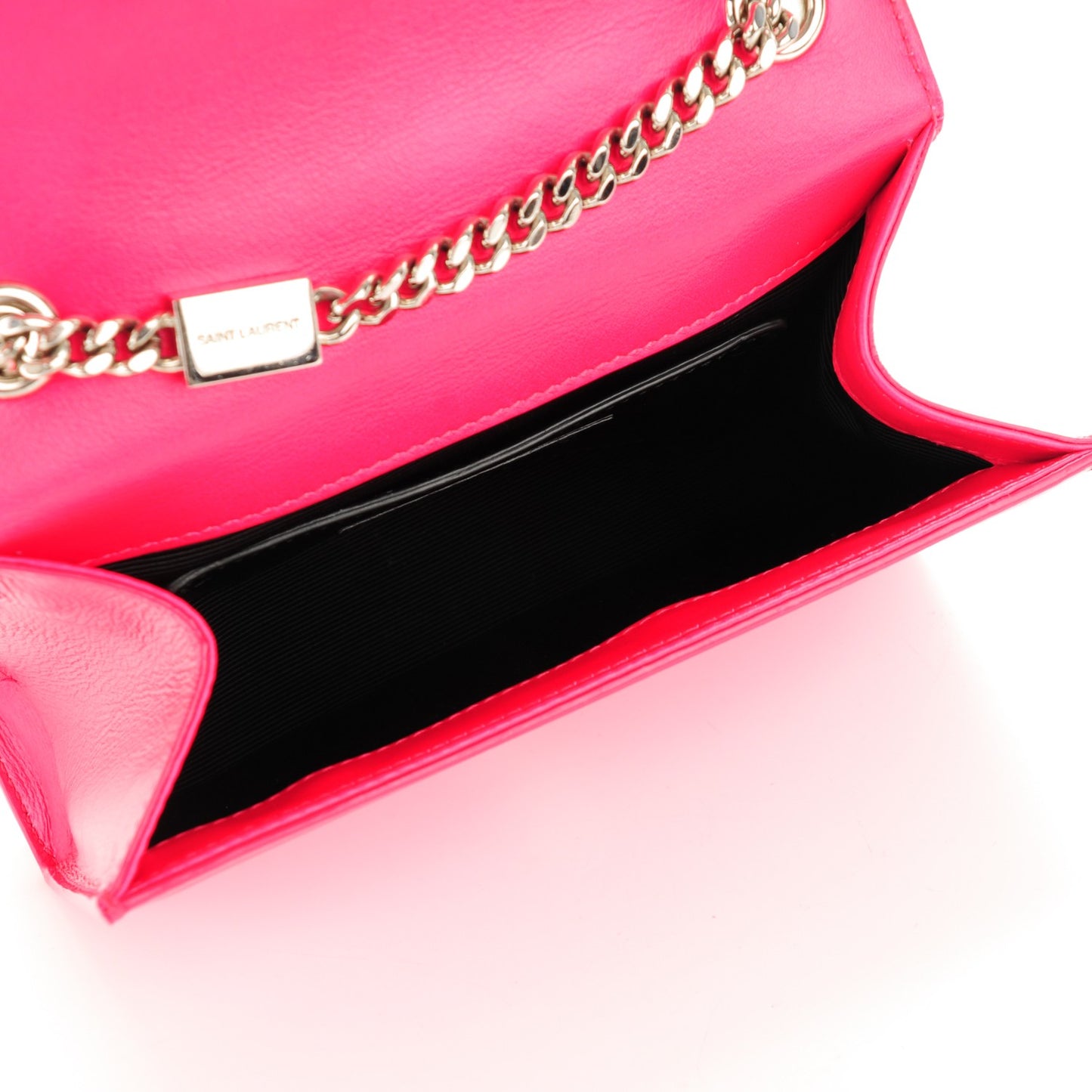 Calfskin Small Classic Monogram Kate Satchel Neon Pink