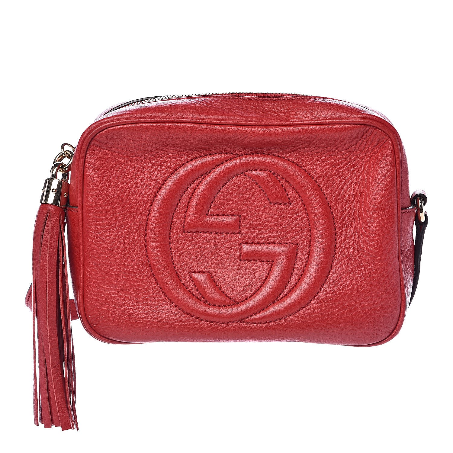Gucci Pebbled Calfskin Small Soho Disco Bag Tabasco Red 1 of 12