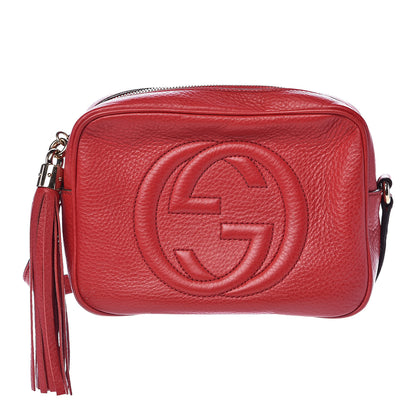 Gucci Pebbled Calfskin Small Soho Disco Bag Tabasco Red 1 of 12