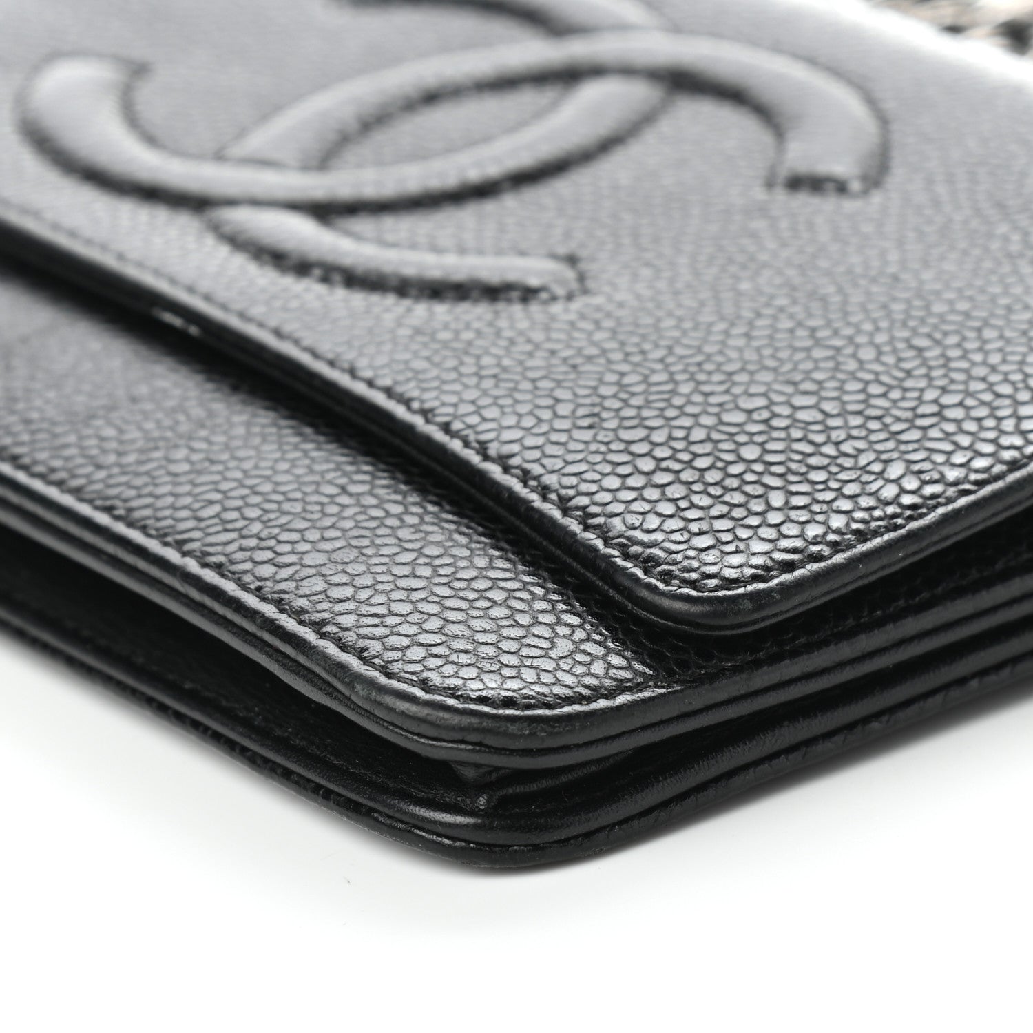 Chanel Caviar Timeless CC Wallet On Chain WOC Black 7 of 10