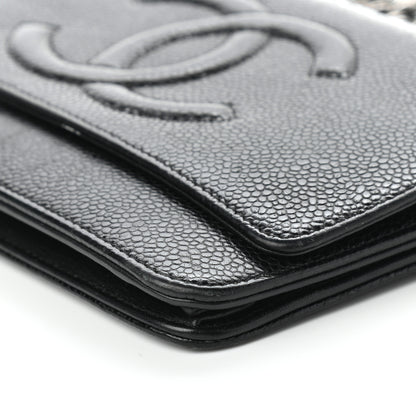 Chanel Caviar Timeless CC Wallet On Chain WOC Black 7 of 10