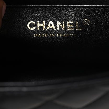 Chanel Lambskin Quilted Mini Top Handle Rectangular Flap Black 7 of 11