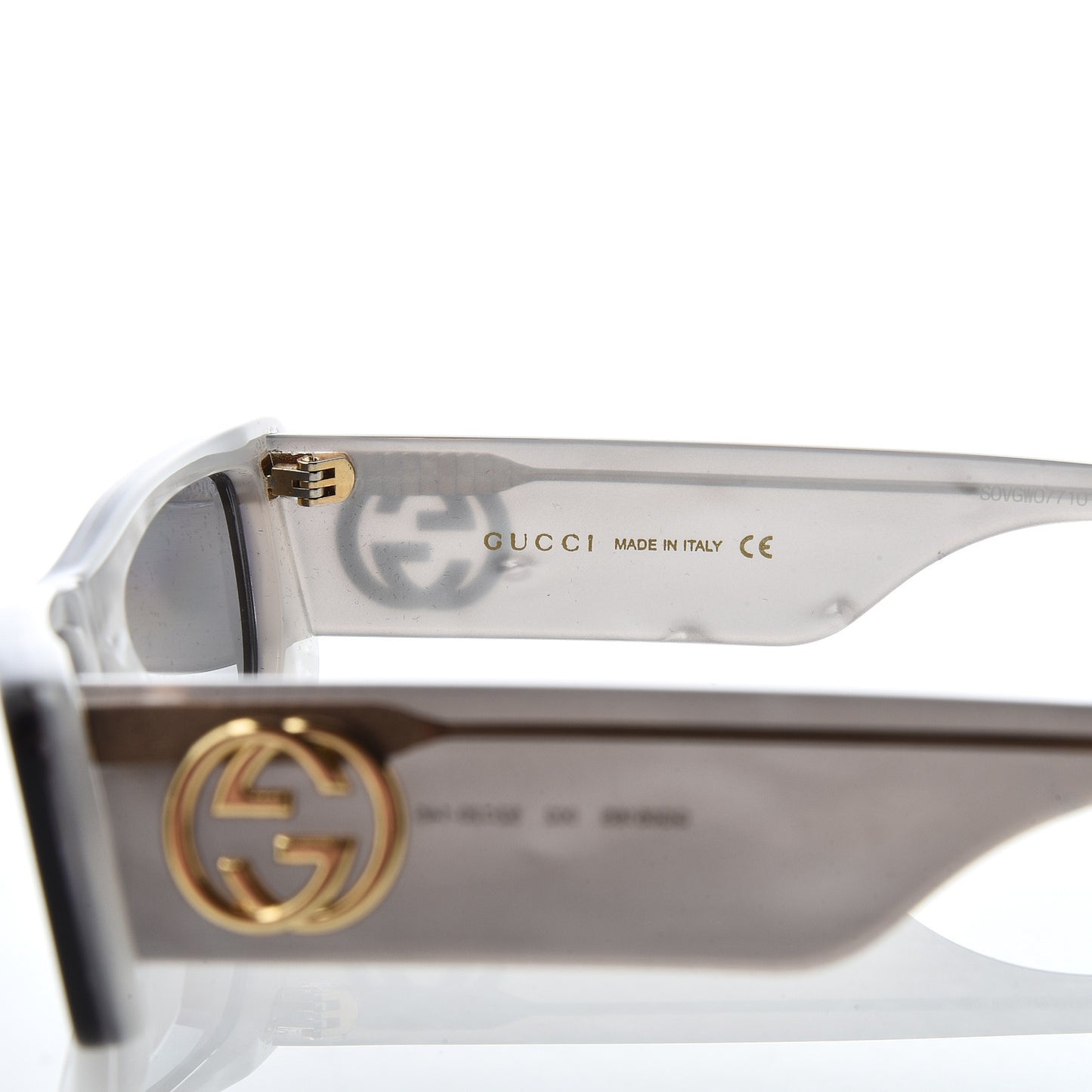 Acetate Rectangular GG0516S Sunglasses Grey Gold