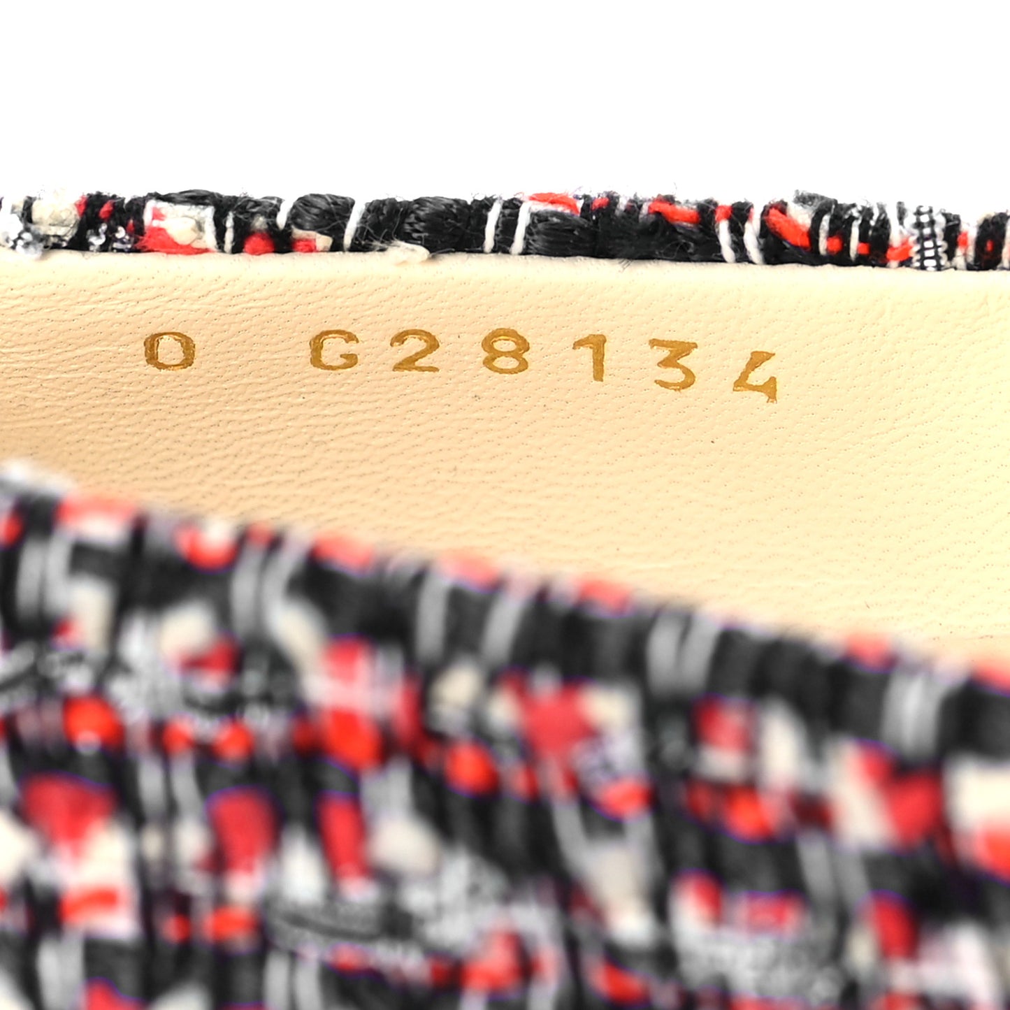 Tweed Crystal CC Ballerina Flats 38.5 Multicolor