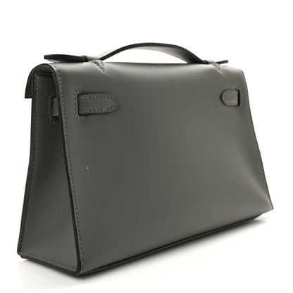 Hermes Swift Kelly Pochette Clutch Gris Meyer 3 of 10
