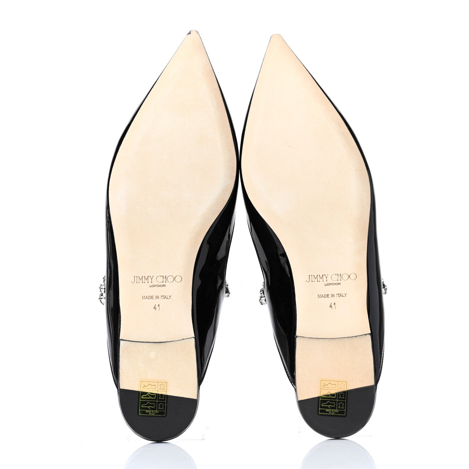 Jimmy Choo Patent Calfskin Bing 100 Mules 41 Black 5 of 7