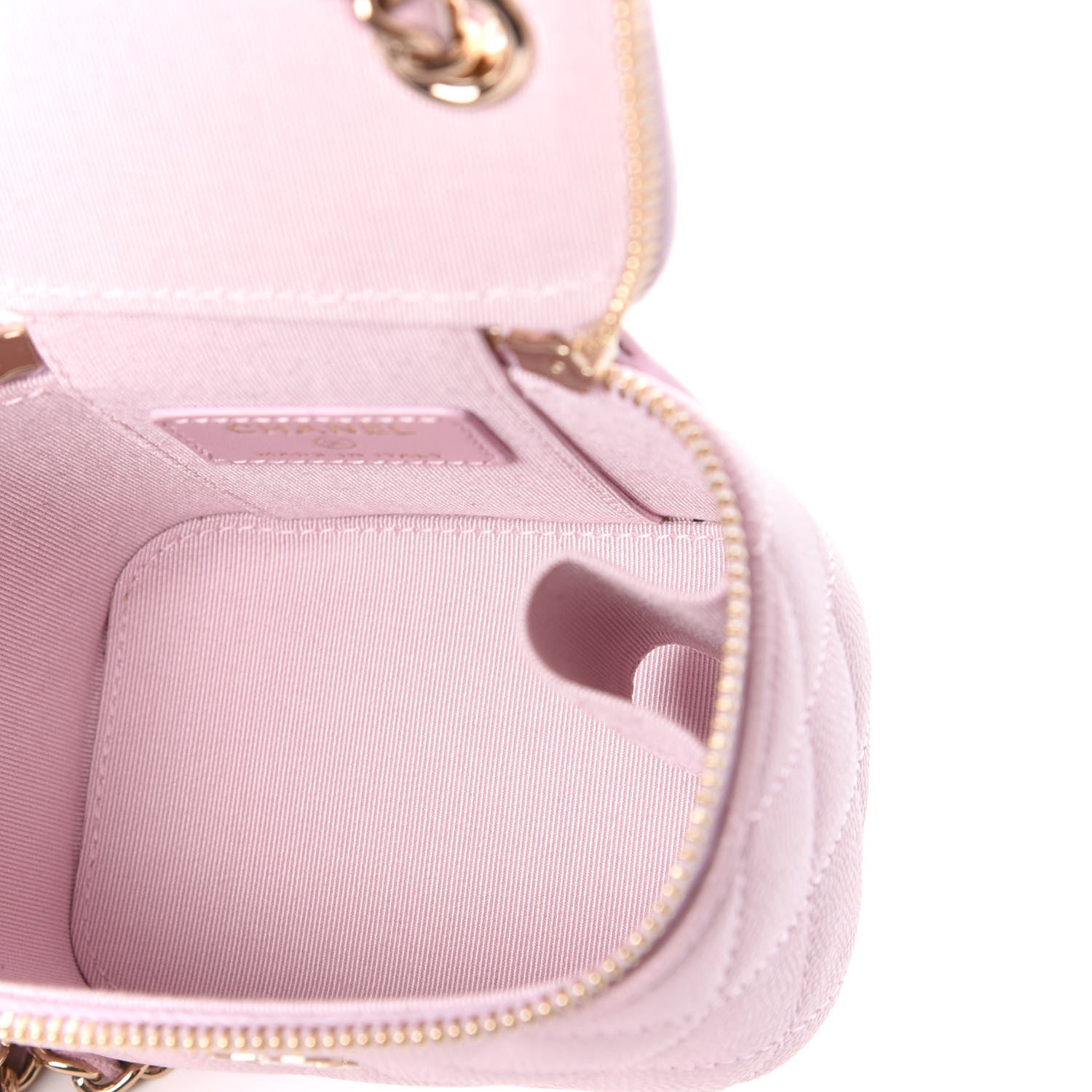 Chanel Caviar Quilted Mini Vanity Case With Chain Light Pink 5 of 10