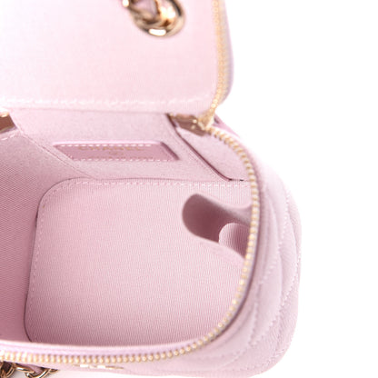 Chanel Caviar Quilted Mini Vanity Case With Chain Light Pink 5 of 10