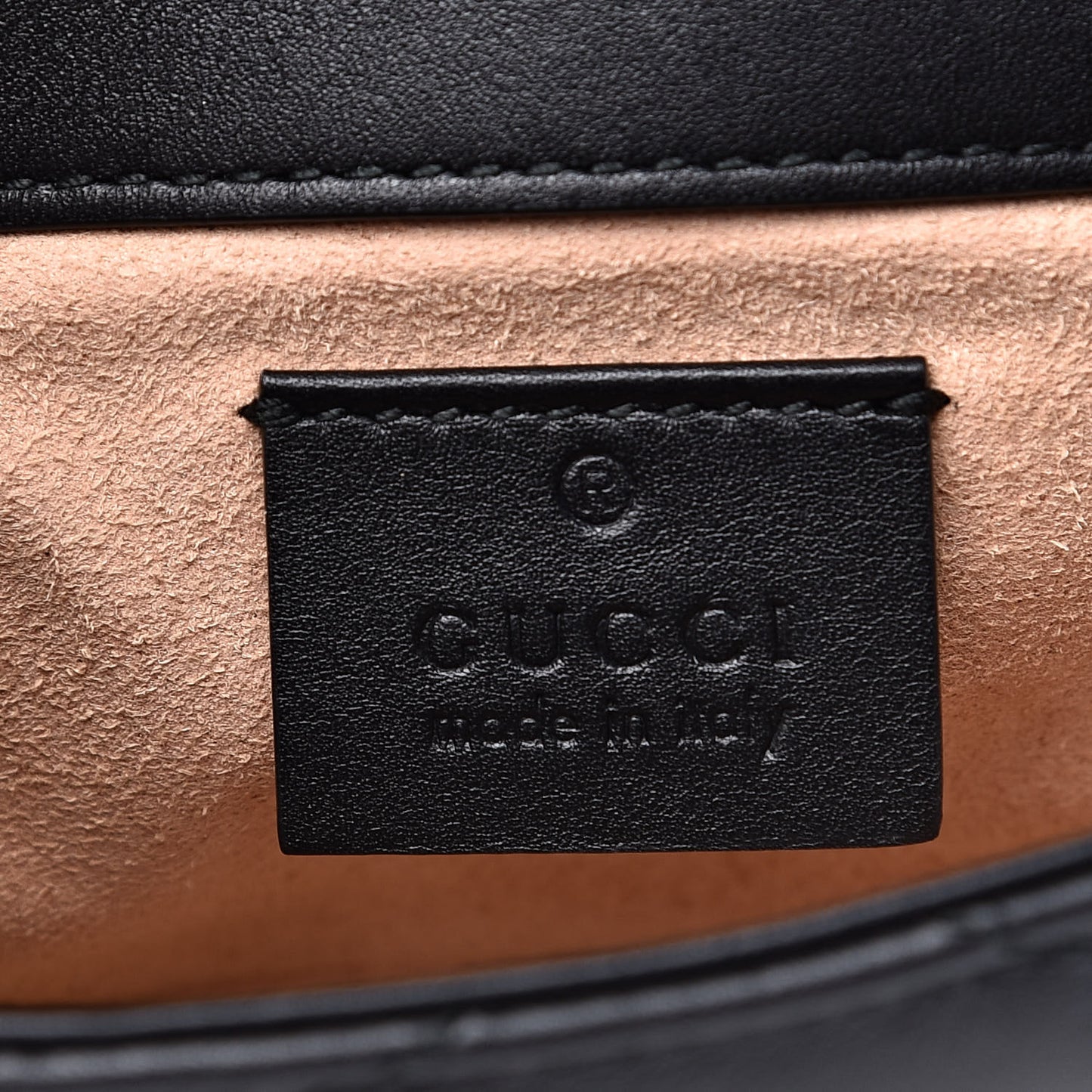 Calfskin Matelasse Super Mini GG Marmont Shoulder Bag Black