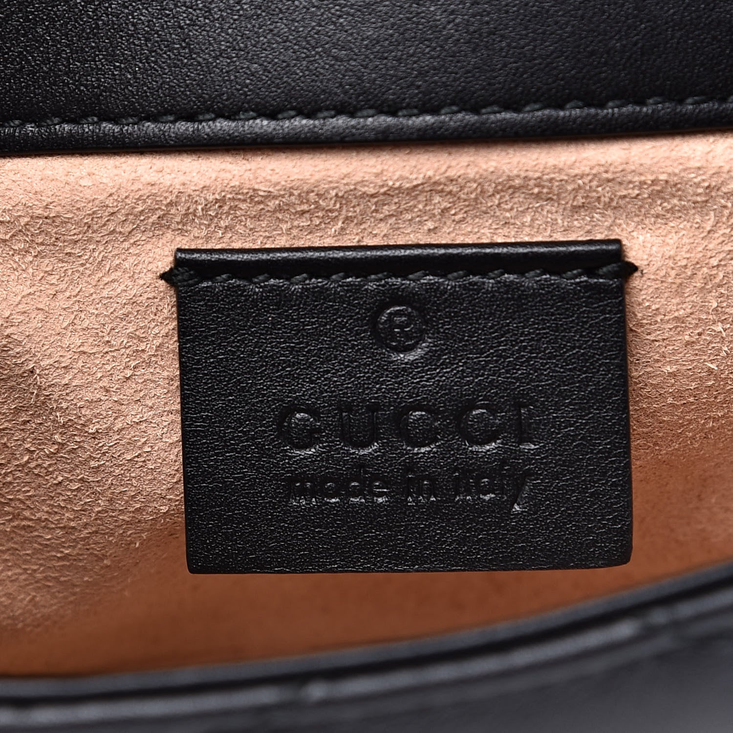 Gucci Calfskin Matelasse Super Mini GG Marmont Shoulder Bag Black 6 of 13
