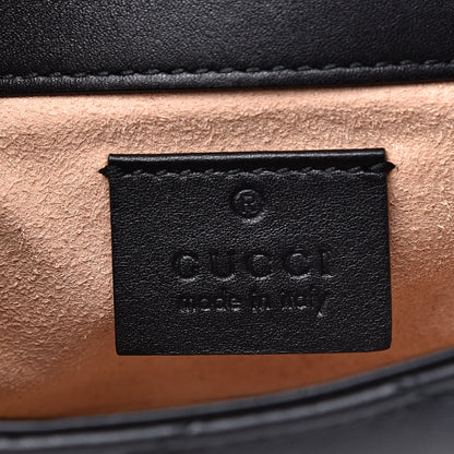 Gucci Calfskin Matelasse Super Mini GG Marmont Shoulder Bag Black 6 of 13