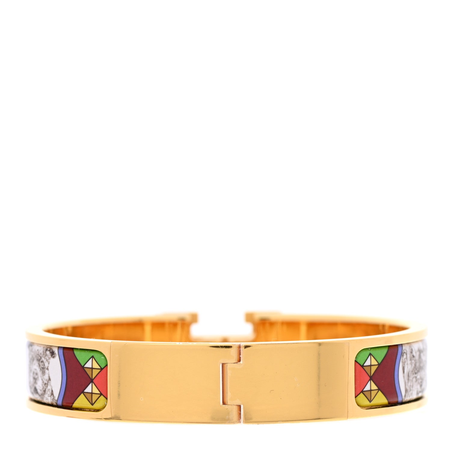 Hermes Enamel Narrow Colliers Et Chiens Clic Clac H Bracelet PM Amazone Pop 3 of 5