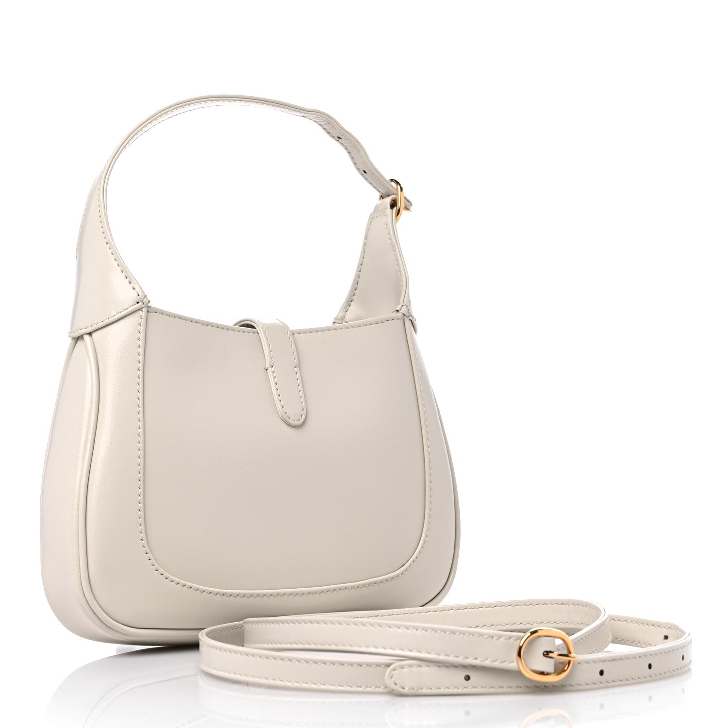 Gucci Boarded Dyana Lux Calfskin Mini Jackie 1961 Hobo Mystic White 3 of 9