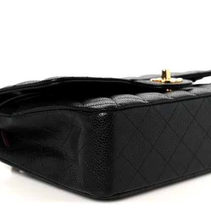 Chanel Caviar Quilted Medium Double Flap Black 10 of 12