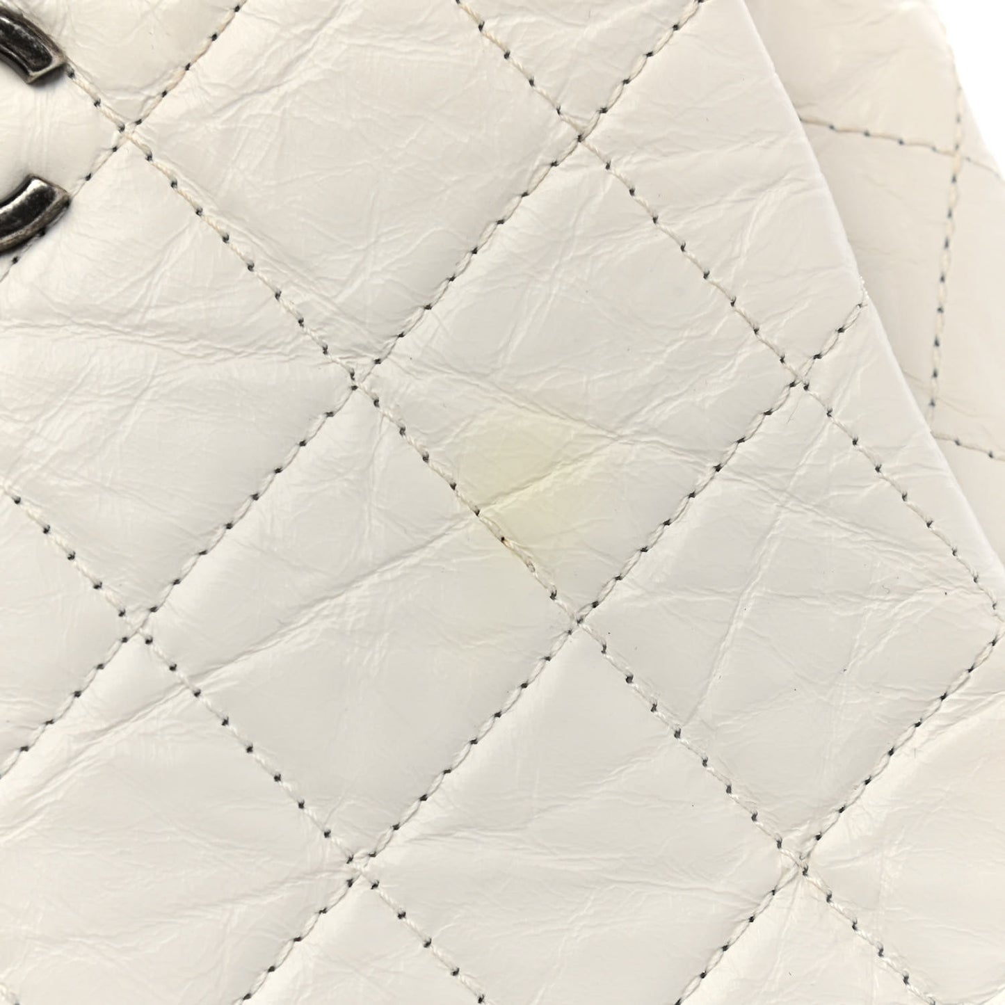 Aged Calfskin Quilted Gabrielle Backpack Black White