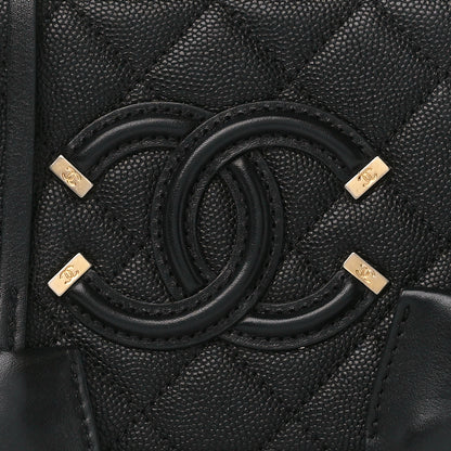 Chanel Caviar Quilted Small CC Filigree Vanity Case Black 8 of 12
