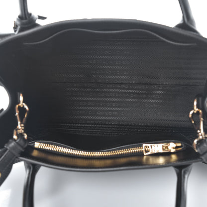 Prada Saffiano Cuir Calfskin Large Monochrome Top Handle Tote Black 5 of 9