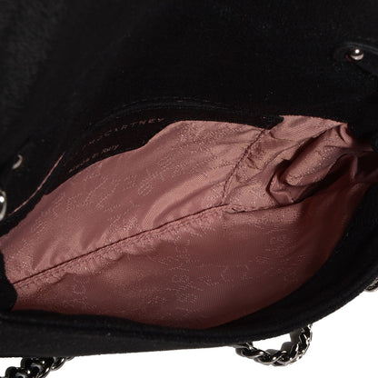 Stella McCartney Faux Leather Shaggy Deer Falabella Crossbody Bag Black 5 of 9