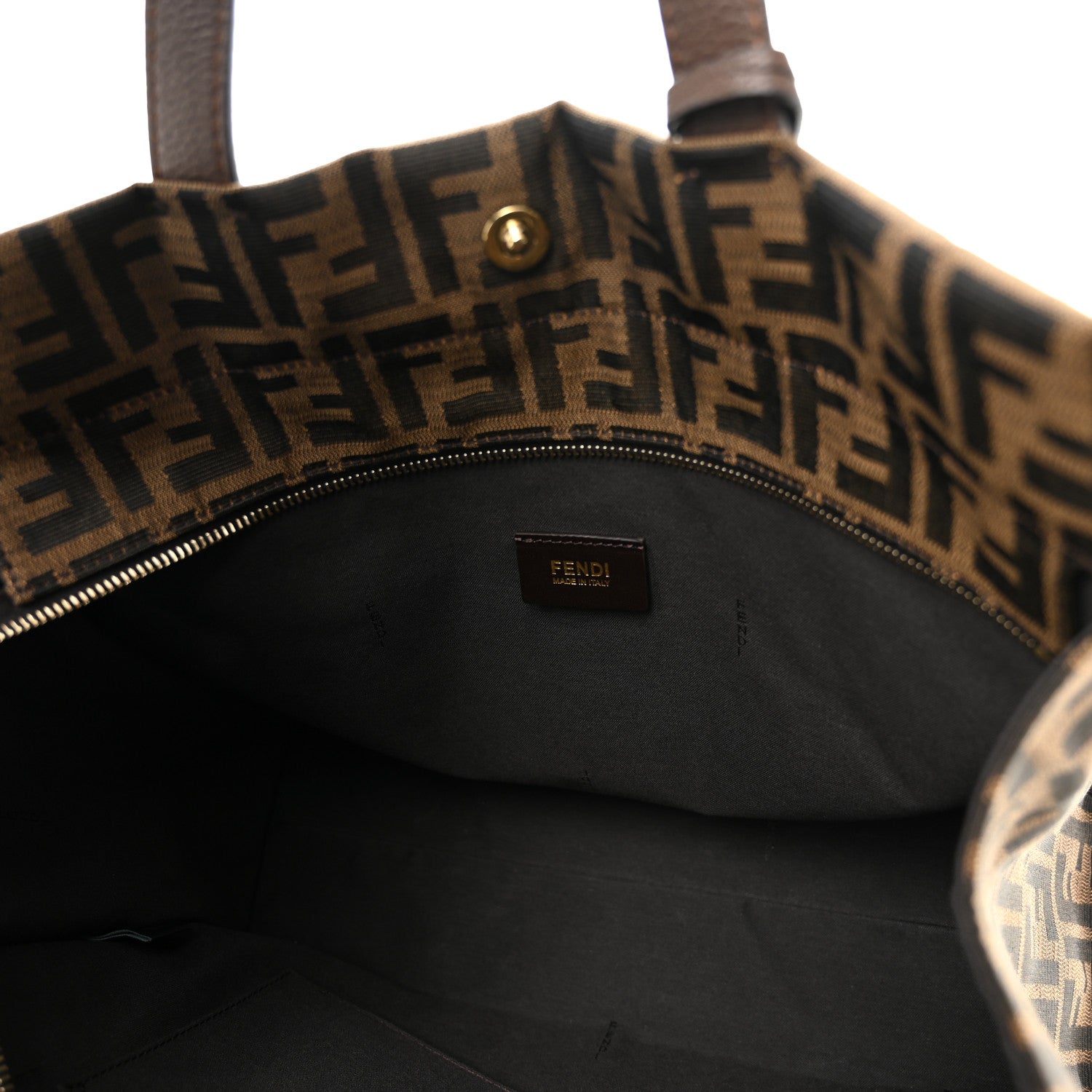Fendi Zucca Vitello Artic Tote Tobacco Castagna 1878115 – FASHIONPHILE