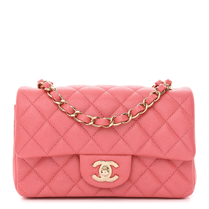 Chanel Caviar Quilted Mini Rectangular Flap Dark Pink 1 of 13