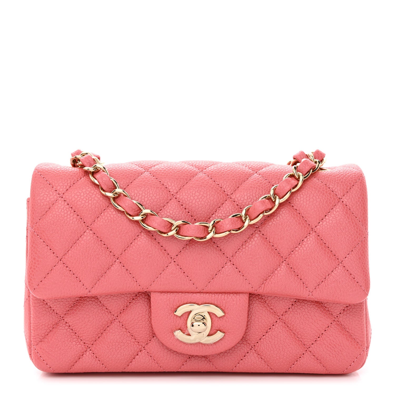 Chanel Caviar Quilted Mini Rectangular Flap Dark Pink 1 of 13