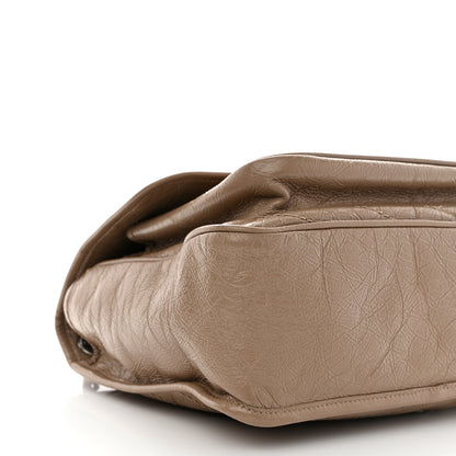 Saint Laurent Crinkled Calfskin Matelasse Monogram Medium Niki Chain Satchel Light Natural 9 of 10